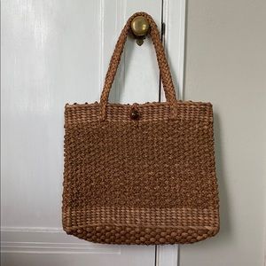 GH Bass & Co. vintage straw tote wicker tote